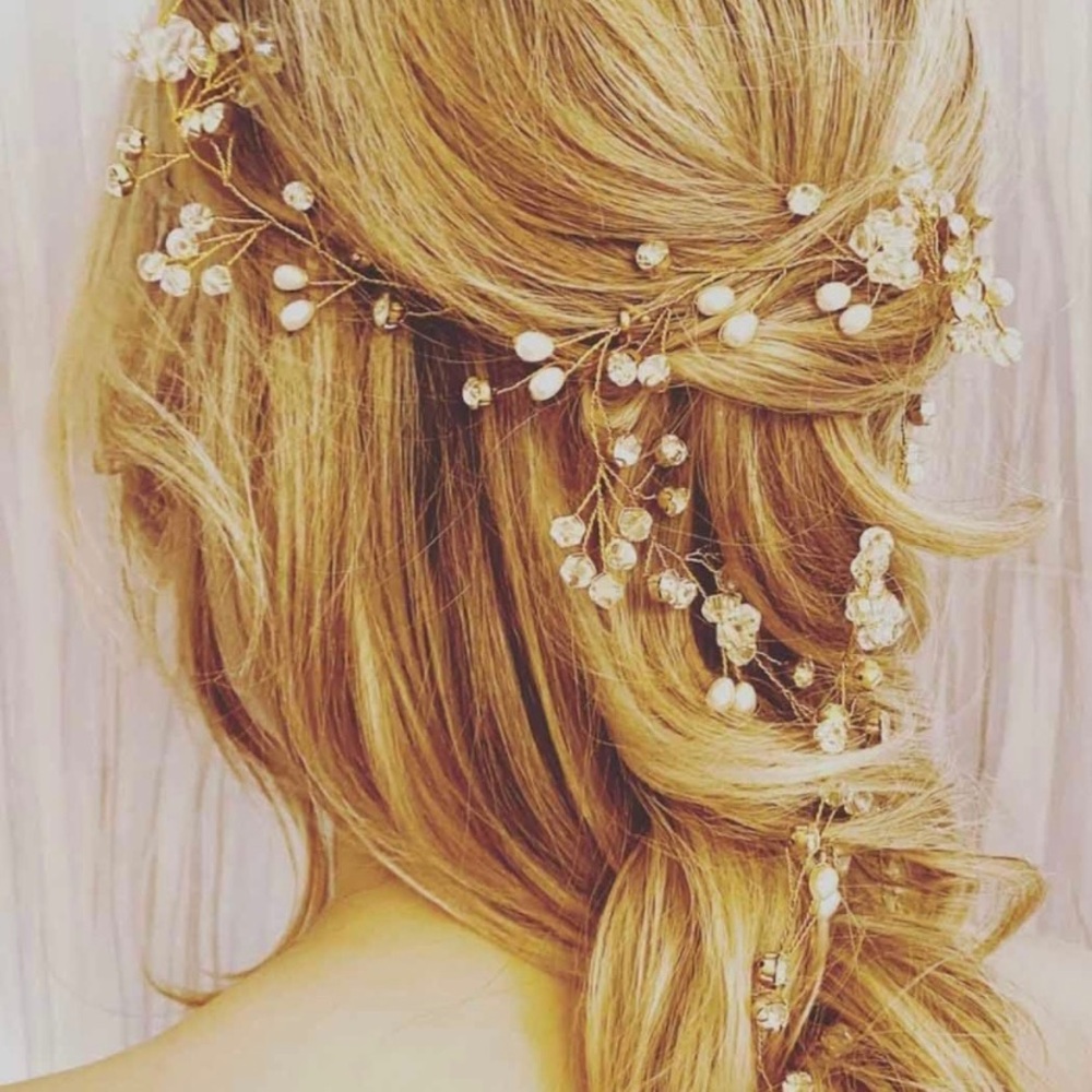 Rose Gold Bridal Hair Vine